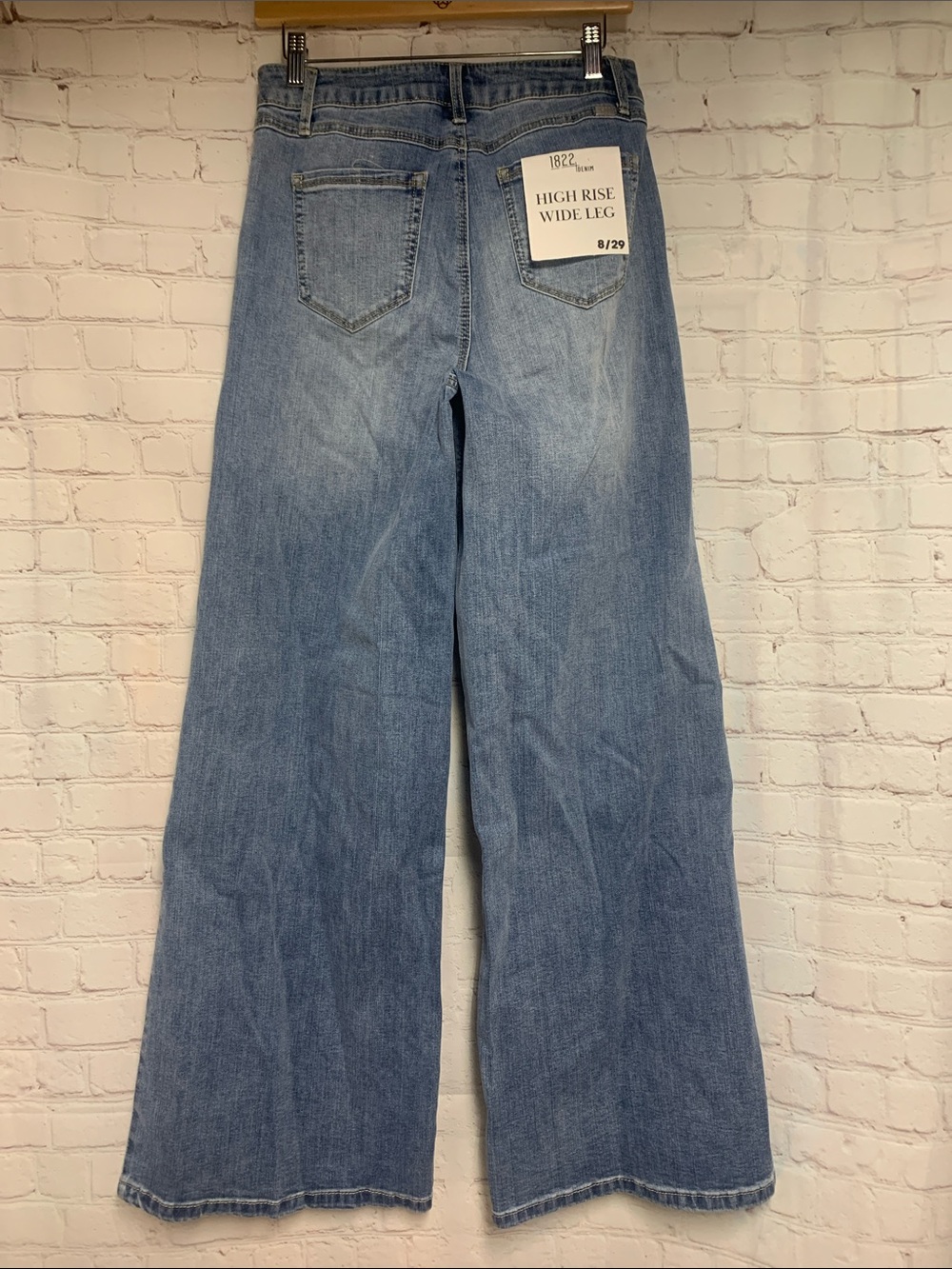 NEW 1822 Denim High Rise Wide Leg Sloane Jeans - Medium Blue Size 8 29 - Picture 6 of 6
